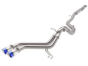 aFe Power Takeda 2-1/2 IN to 3 IN 304 Stainless Steel Cat-Back Exhaust w/ Blue Flame Tip Hyundai Veloster 13-17 L4-1.6L (t) - 49-37018-L