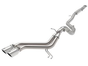aFe Power Takeda 2-1/2 IN to 3 IN 304 Stainless Steel Cat-Back Exhaust w/ Polished Tip Hyundai Veloster 13-17 L4-1.6L (t) - 49-37018-P