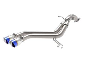 aFe Power - aFe Power Takeda 3 IN to 2-1/2 IN 304 Stainless Steel Axle-Back Exhaust w/ Blue Flame Tip Hyundai Veloster 13-17 L4-1.6L (t) - 49-37019-L - Image 1