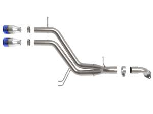 aFe Power - aFe Power Takeda 3 IN to 2-1/2 IN 304 Stainless Steel Axle-Back Exhaust w/ Blue Flame Tip Hyundai Veloster 13-17 L4-1.6L (t) - 49-37019-L - Image 3