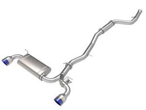 aFe Power Takeda 3 IN to 2-1/2 IN 304 Stainless Steel Cat-Back Exhaust System w/ Blue Tip Toyota GR Supra (A90) 21-23 L4-2.0L (t) - 49-36050-L