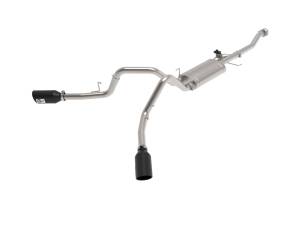 aFe Power - aFe Power Gemini XV 3 IN 304 Stainless Steel Cat-Back Exhaust System w/ Cut-Out Black Ford F-150 21-23 V6-2.7L (tt)/3.5L (tt)/V8-5.0L - 49-33129-B - Image 1