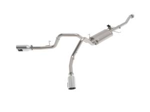 aFe Power Gemini XV 3 IN 304 Stainless Steel Cat-Back Exhaust System w/ Cut-Out Polished Ford F-150 21-23 V6-2.7L (tt)/3.5L (tt)/V8-5.0L - 49-33129-P