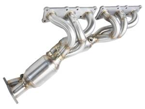 Exhaust - Exhaust Headers - aFe Power - aFe Power Twisted Steel Header 304 Stainless Steel w/ Cat BMW 128i (E82/88) 08-13 / 330i/335i/328i (E90/91/92/93) 06-13 L6-3.0L N51/N52/N53 - 48-36307-1