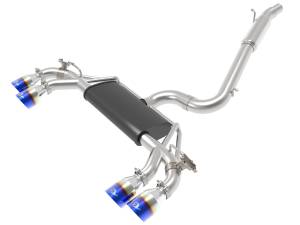 aFe Power MACH Force-Xp 3 IN to 2-1/2 IN Stainless Steel Cat-Back Exhaust w/ Blue Flame Tip Volkswagen Golf R 15-19 L4-2.0L (t) - 49-36430-L