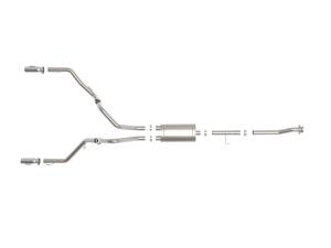 aFe Power - aFe Power Vulcan Series 3 IN 304 Stainless Steel Cat-Back Exhaust System w/ Polished Tips Ford F-150 21-23 V6-2.7L (tt)/3.5L (tt)/V8-5.0L - 49-33127-P - Image 4