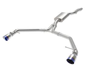 aFe Power - aFe Power MACH Force-Xp 3 IN to 2-1/2 IN Stainless Steel Axle-Back Exhaust w/ Blue Flame Tip Audi Allroad 13-16 L4-2.0L (t) - 49-36437-L - Image 1