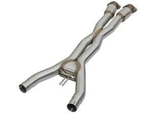 aFe Power - aFe Power Twisted Steel X-Pipe 3 IN 304 Stainless Steel w/ Cat Chevrolet Corvette (C7) & Z06 14-18 V8-6.2L/6.2L (sc) - 48-34129-1YC - Image 1