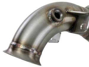 aFe Power - aFe Power Twisted Steel Down Pipe 2-1/2 IN 304 Stainless Steel w/ Cat MINI Cooper S (R56) 07-15 L4-1.6L (t) N14/N18 - 48-36318-1HC - Image 5