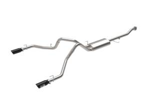 aFe Power - aFe Power Vulcan Series 3 IN 304 Stainless Steel Cat-Back Exhaust System w/Black Tip Ford F-150 15-20 V8-5.0L - 49-33130-B - Image 1