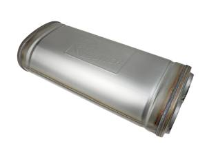 aFe Power - aFe Power MACH Force-Xp 409 Stainless Steel Muffler 2-1/2 IN Dual Inlet/Dual Outlet 5 IN H x 8 IN W x 18 IN L - Oval Body - 49M00052 - Image 1