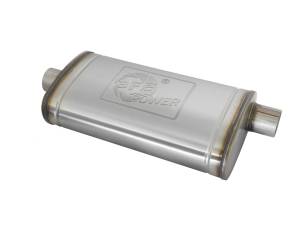 aFe Power - aFe Power MACH Force-Xp 304 Stainless Steel Muffler 3 IN Inlet (Center) / 3 IN Outlet (Off-Center) x 22 IN L x 11 IN W x 5 IN H - 49M30016 - Image 1
