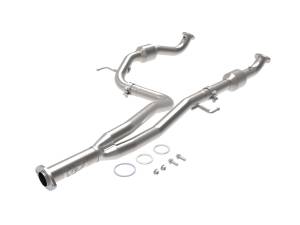 aFe Power Twisted Steel Y-Pipe 2-1/2 IN 409 Stainless Steel Toyota Tacoma 16-18 V6-3.5L (2WD) - 48-46011-RC