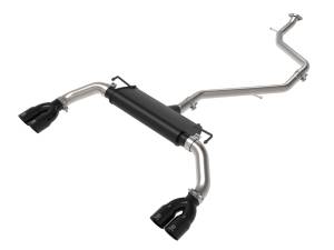 aFe Power - aFe Power Takeda 2 IN to 2-1/2 IN 304 Stainless Steel Cat-Back Exhaust w/ Black Tip Lexus UX200 19-22 L4-2.0L - 49-36054-B - Image 1