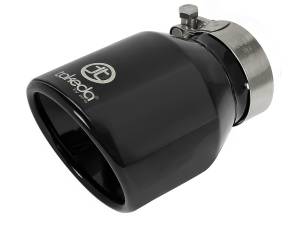 aFe Power Takeda 304 Stainless Steel Clamp-on Exhaust Tip Black 2-1/2 IN Inlet x 4 IN Outlet x 6 IN L - 49T25404-B061