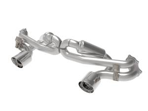 aFe Power MACH Force-Xp 2-1/2 IN 304 Stainless Steel Cat-Back Exhaust w/ Polished Tip Porsche Cayman GT4 20-23 H6-4.0L - 49-36443-P