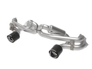 aFe Power MACH Force-Xp 2-1/2 IN 304 Stainless Steel Cat-Back Exhaust w/ Carbon Tip Porsche Cayman GT4 20-23 H6-4.0L - 49-36443-C