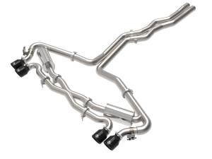 aFe Power MACH Force-Xp 3 IN to 2-1/2 IN Stainless Steel Cat-Back Exhaust System Black Audi RS6 Avant 20-23 V8-4.0L (tt) - 49-36448-B