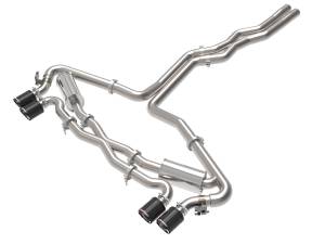 aFe Power MACH Force-Xp 3 IN to 2-1/2 IN Stainless Steel Cat-Back Exhaust System Carbon Audi RS6 Avant 20-23 V8-4.0L (tt) - 49-36448-C