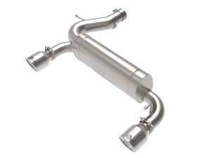 aFe Power - aFe Power Vulcan Series 3 IN to 2-1/2 IN Stainless Steel Axle-Back Exhaust System Polished Ford Bronco 21-23 L4-2.3L (t)/V6-2.7L (tt) - 49-33137-P - Image 1