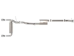 aFe Power - aFe Power Vulcan Series 3 IN to 2-1/2 IN Stainless Steel Cat-Back Exhaust System Polished Ford Bronco 21-23 L4-2.3L (t)/V6-2.7L (tt) - 49-33138-P - Image 2