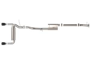aFe Power - aFe Power Vulcan Series 3 IN to 2-1/2 IN Stainless Steel Cat-Back Exhaust System Black Ford Bronco 21-23 L4-2.3L (t)/V6-2.7L (tt) - 49-33138-B - Image 2