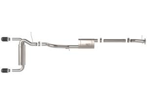 aFe Power - aFe Power Vulcan Series 3 IN to 2-1/2 IN Stainless Steel Cat-Back Exhaust System Carbon Ford Bronco 21-23 L4-2.3L (t)/V6-2.7L (tt) - 49-33138-C - Image 2