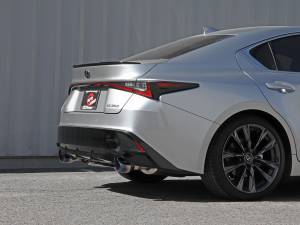 aFe Power - aFe Power Takeda 2-1/2 IN 304 Stainless Steel Axle-Back Exhaust System w/ Blue Tip Lexus IS350 14-23 V6-3.5L - 49-36060-L - Image 4