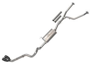 aFe Power - aFe Power Vulcan Series 2-1/2 IN to 3 IN Stainless Steel Cat-Back Exhaust System Black Toyota Tundra 22-23 V6-3.4L (tt) - 49-36061-B - Image 1