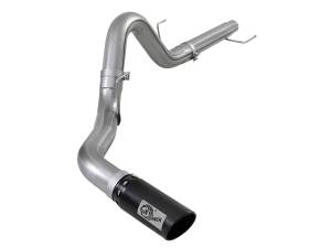 aFe Power - aFe Power Large Bore-HD 4 IN 409 Stainless Steel DPF-Back Exhaust System w/ Black Tip Ford F-150 2021 V6-3.0L (td) - 49-43143-B - Image 1