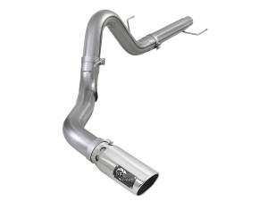 aFe Power Large Bore-HD 4 IN 409 Stainless Steel DPF-Back Exhaust System w/ Polished Tip Ford F-150 2021 V6-3.0L (td) - 49-43143-P
