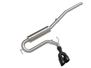 aFe Power Rebel Series 2-1/2 IN 304 Stainless Steel Cat-Back Exhaust System w/ Black Tip Ford Maverick 22-23 L4-2.0L (t) - 49-33144-B