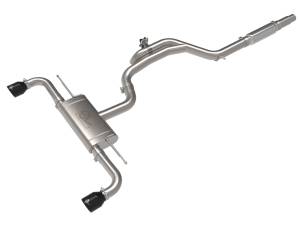 aFe Power - aFe Power Gemini XV 3 IN to 2-1/2 304 Stainless Steel Cat-Back Exhaust w/ Cut-Out Black Volkswagen GTI (MKVIII) 22-23 L4-2.0L (t) - 49-36451-B - Image 1