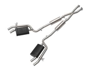 aFe Power Gemini XV 2-1/2 IN 304 Stainless Steel Cat-Back Exhaust System w/ Cut-Out Kia Stinger 18-21 V6-3.3L (tt) - 49-37025