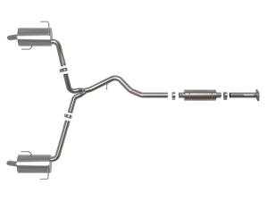 aFe Power - aFe Power Takeda 2-1/2 IN to 2-1/4 IN 304 Stainless Steel Cat-Back Exhaust System Subaru Outback 20-23 H4-2.4L (t) - 49-36805 - Image 2