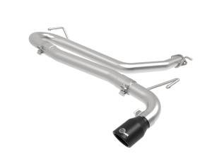 aFe Power - aFe Power Takeda 2-1/2 IN 304 Stainless Steel Axle-Back Exhaust w/o Muffler Black Tips Hyundai Kona 18-23 L4-1.6L (t) - 49-37017NM-B - Image 1