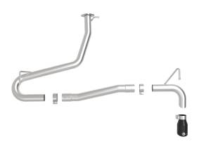aFe Power - aFe Power Takeda 2-1/2 IN 304 Stainless Steel Axle-Back Exhaust w/o Muffler Black Tips Hyundai Kona 18-23 L4-1.6L (t) - 49-37017NM-B - Image 2
