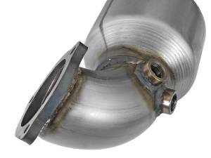 aFe Power - aFe Power Twisted Steel Downpipe 2-1/2 IN 304 Stainless Steel w/ Cat Hyundai Elantra 17-18 L4-1.6L (t) - 48-37001-1HC - Image 3