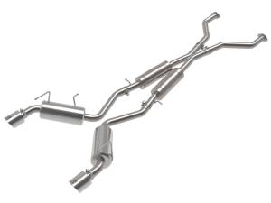 aFe Power Takeda 2-1/2 IN 304 Stainless Cat-Back Exhaust w/ Resonator and Polished Tip Nissan 370Z 09-20 V6-3.7L - 49-36139-P