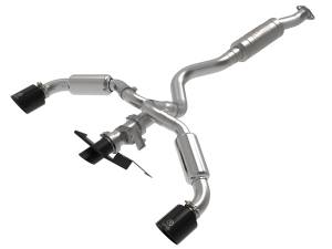 aFe Power - aFe Power Gemini XV 3 IN to 2-1/2 IN 304 Stainless Steel Cat-Back Exhaust w/ Cut-Out Black Toyota GR Corolla 23-24 L3-1.6L (t) - 49-36067-B - Image 1