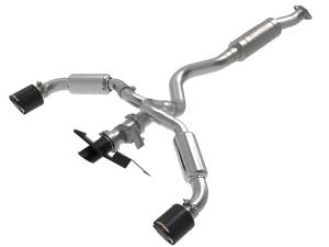 aFe Power Gemini XV 3 to 2-1/2 IN 304 Stainless Steel Cat-Back Exhaust w/ Cut-Out Carbon Toyota GR Corolla 23-24 L3-1.6L (t) - 49-36067-C