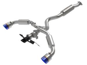 aFe Power Gemini XV 3 IN to 2-1/2 IN 304 Stainless Steel Cat-Back Exhaust w/ Cut-Out Blue Toyota GR Corolla 23-24 L3-1.6L (t) - 49-36067-L