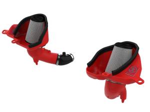aFe Power Takeda Stage-2 Cold Air Intake System Red w/ Pro DRY S Filter Infiniti Q50/Q60 16-23 V6-3.0L (tt) - 56-10004DR