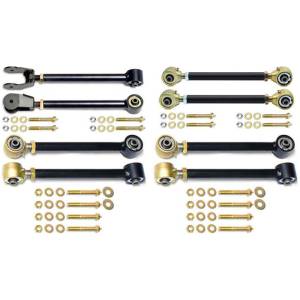 RockJock 4x4 Johnny Joint Control Arm Set 97-06 Wrangler TJ and LJ Unlimited Adjustable w/ Double Adjustable Rear Upper Arms Set Of 8 - CE-9100A