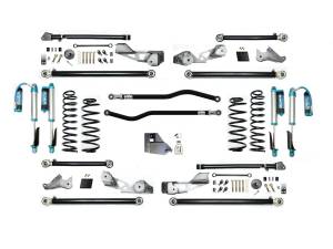 EVO MFG JLU 4.5&quot; JLU High Clearance PLUS Long Arm w/ EVO SPEC King 2.5 Shocks with Adjusters - EVO-3056PKA